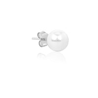 Silver White Pearl Studs