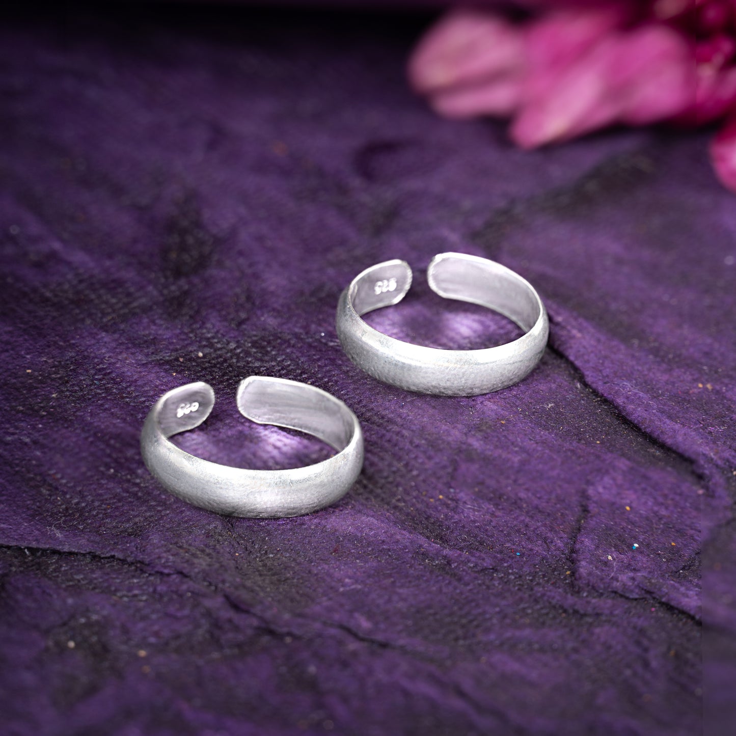 Silver Rich Band Toe Rings