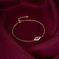 Rose Gold Evil Eye Bracelet