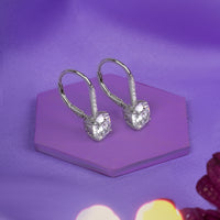 Silver Solitaire Magnetic Zircon Earrings