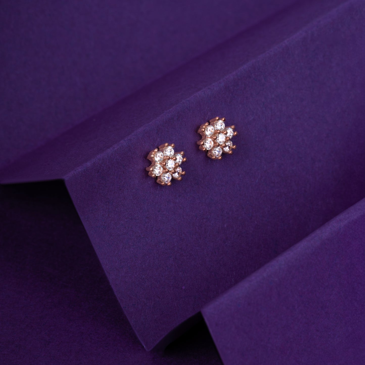 Rose Gold Daisy Studs