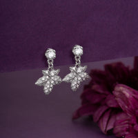 Silver Hanging Gracious Leaf Earrings