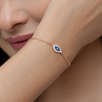 Rose Gold Evil Eye Bracelet