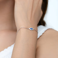 Silver Evil Eye Bracelet