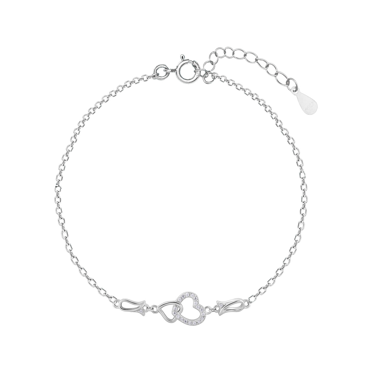 Eternal Love Heart Affair Silver Bracelet