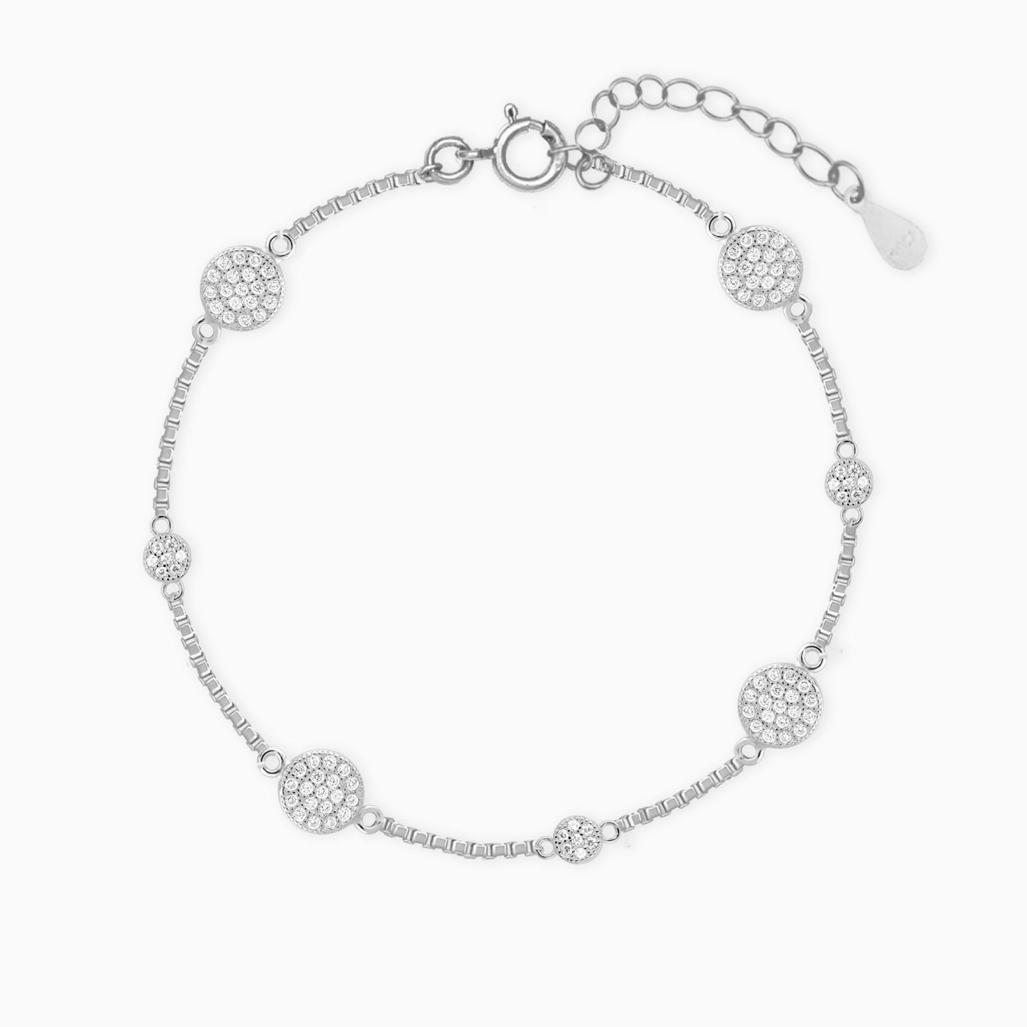 Classic Silver Zircon Bracelet