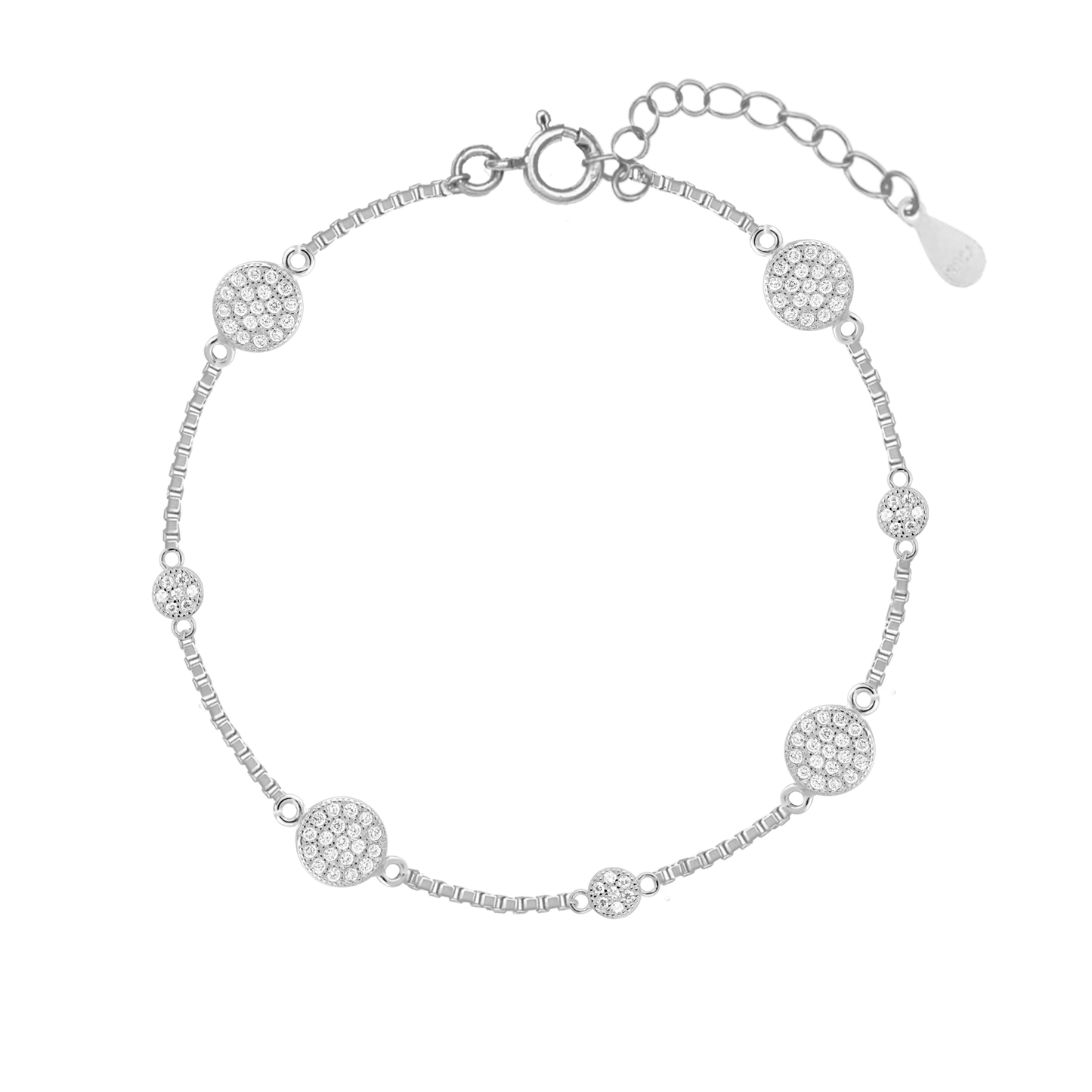 Classic Silver Zircon Bracelet