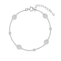 Classic Silver Zircon Bracelet