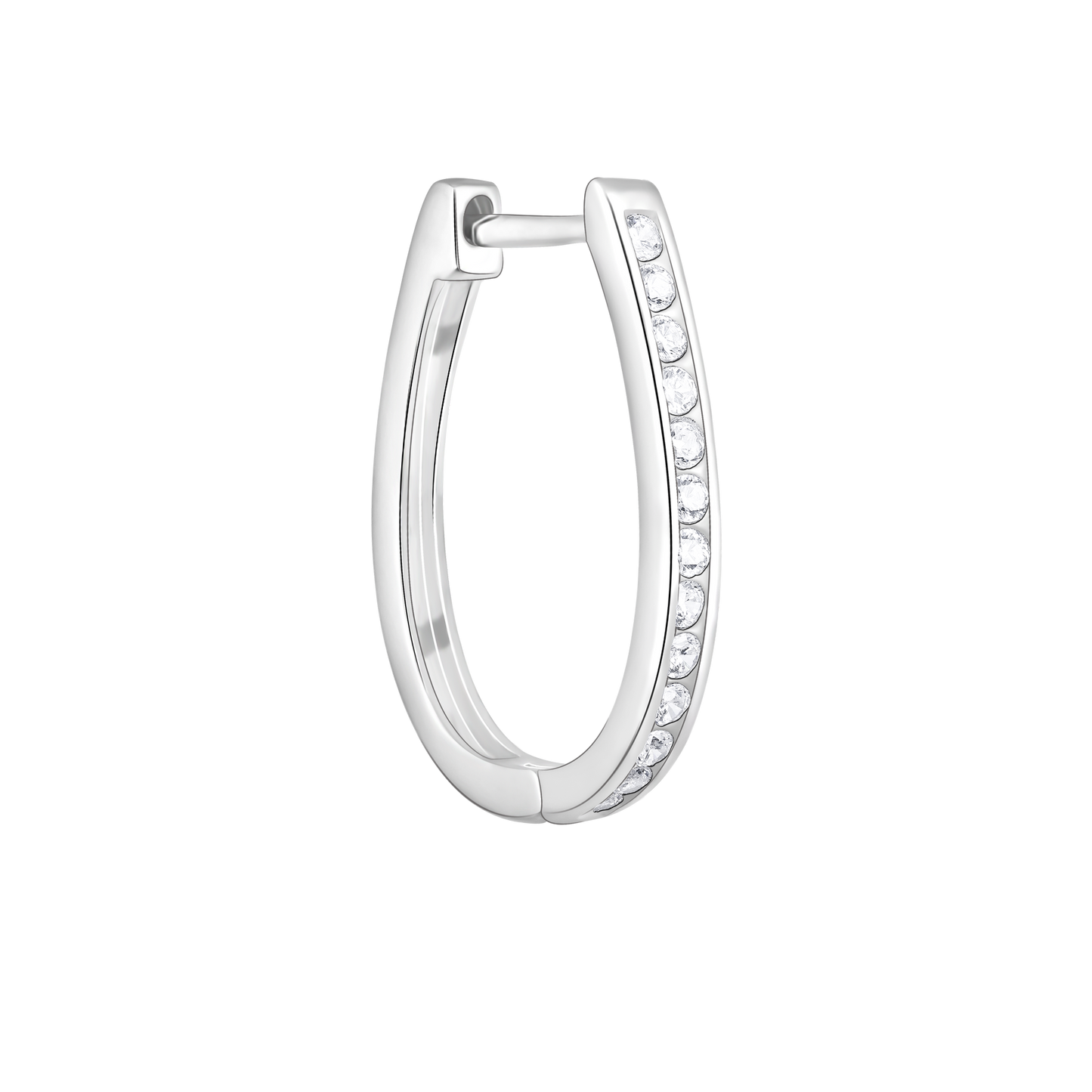 Delicate Dainty Zircon Mini Hoop Silver Earrings