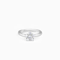 Floret Zircon Silver Ring