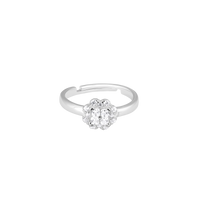 Chic Solace Zircon Silver Ring